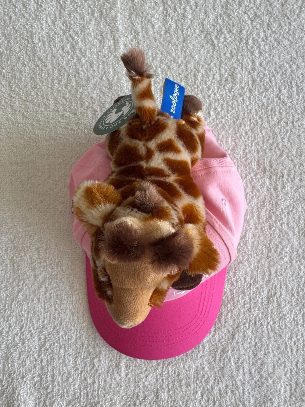 Zoologee San Diego Zoo & Safari Park Pink Plush Giraffe Kids Cap Hat